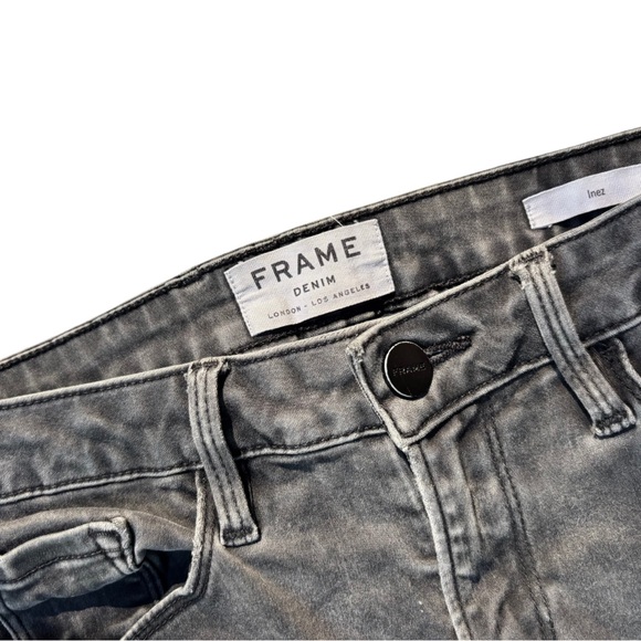 FRAME Denim Inez Skinny Jeans in Washed Black - Picture 1 of 6